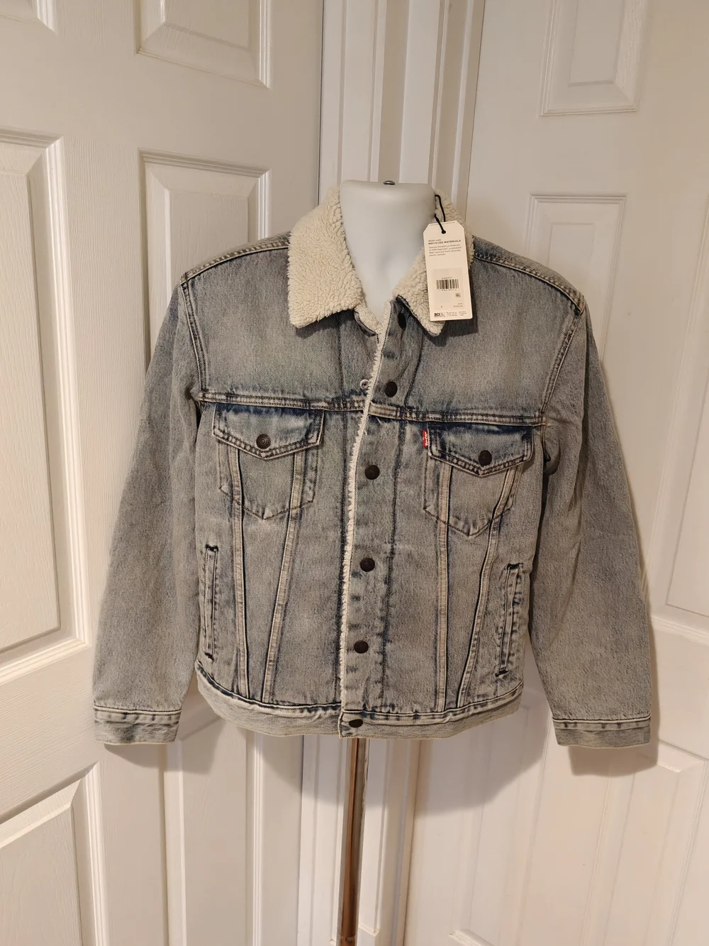 Levi's Mens Premium Sherpa Lined Trucker Jean Jacket NWT Men's Size Small